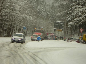Sneeuw in verkeer