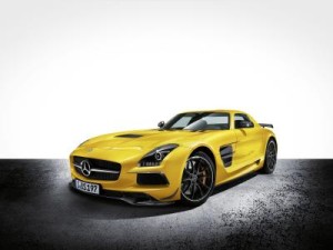 MB LSL AMG Coupe Black frontal yellow