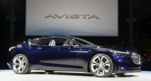 Buick introduces the Avista concept vehicle during a media event before the start of the North American International Auto Show in Detroit