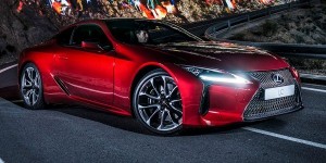 Lexus LC Coupe red