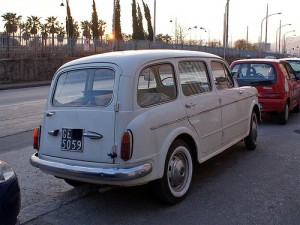 Fiat 1100 station white 1956