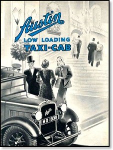 Austin taxi 1933 - advertising